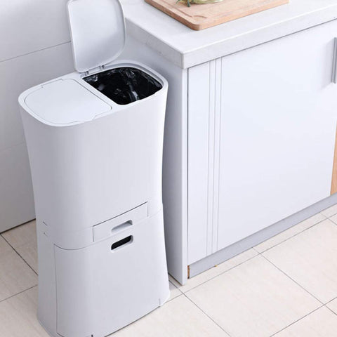 Large Three-Layer Trash Can Kitchen Storage