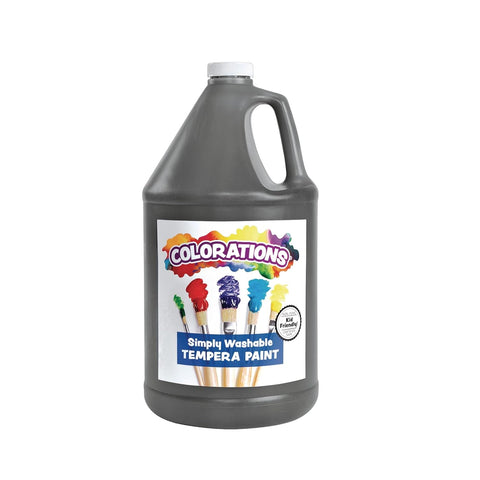 Colorations Paraben-Free Washable Black Tempera Paint (1 Gallon)