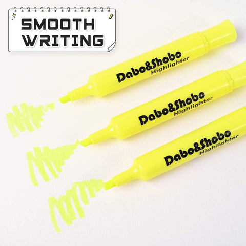 Dabo&Shobo Yellow Highlighters (24-Pack)