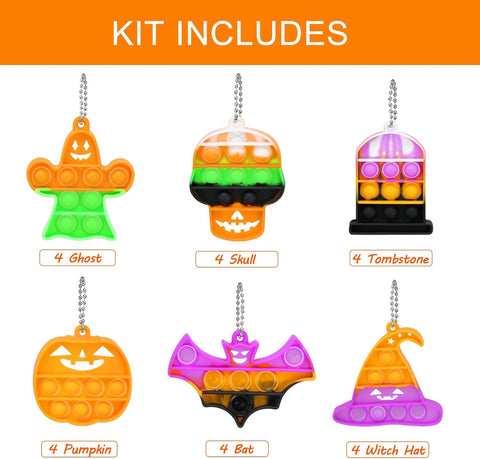 Halloween Mini Pop Bubble Party Favors (24-Pack)