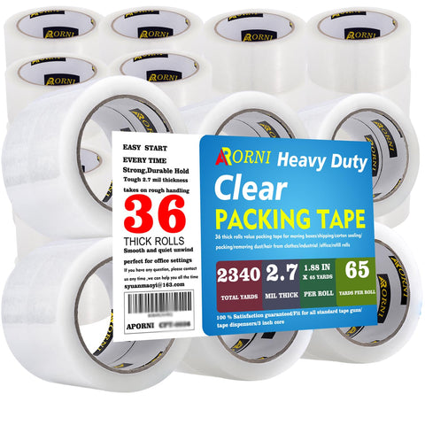 Clear Heavy Duty Packing Tape Refill Rolls (36-Pack)