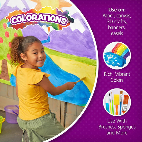 Colorations Paraben-Free Washable Black Tempera Paint (1 Gallon)