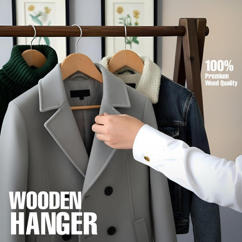 Utopia Home Wooden Hangers 20 Pack