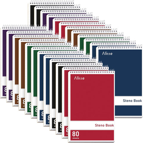 Alitte Steno Pads Spiral Notebook (24-Pack)